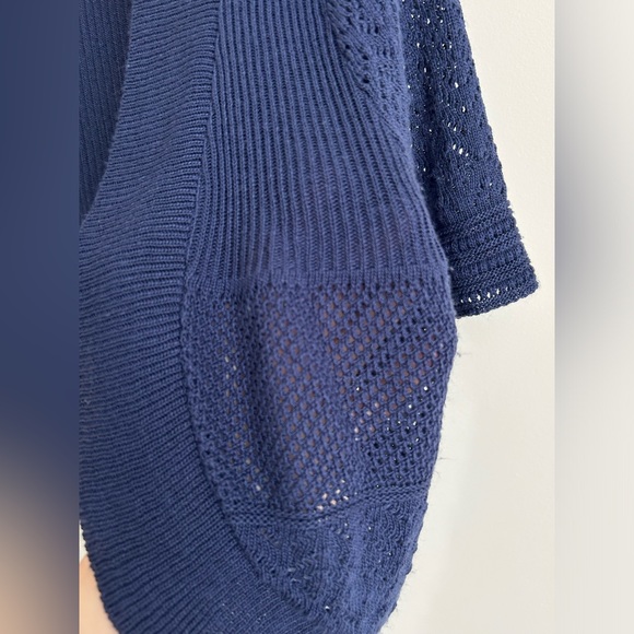 FADED GLORY Navy blue shrug knit sweater.  Size large - Picture 4 of 15